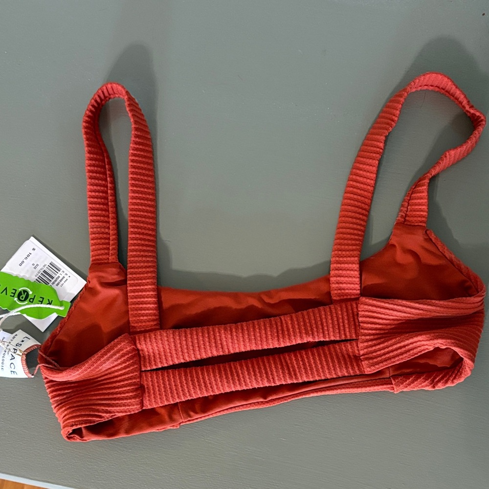 Anthropologie Red Ribbed Bralette - Picture 3 of 4